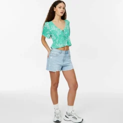 Denim Raw Hem Short