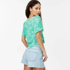 Denim Raw Hem Short