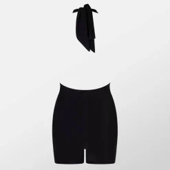 Double Layer Slinky Cross Over Cut Out Playsuit