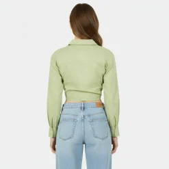 Draped Cropped Blouse