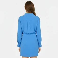 Draped Shirt Dress