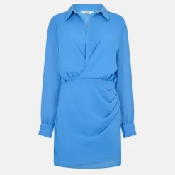 Draped Shirt Dress