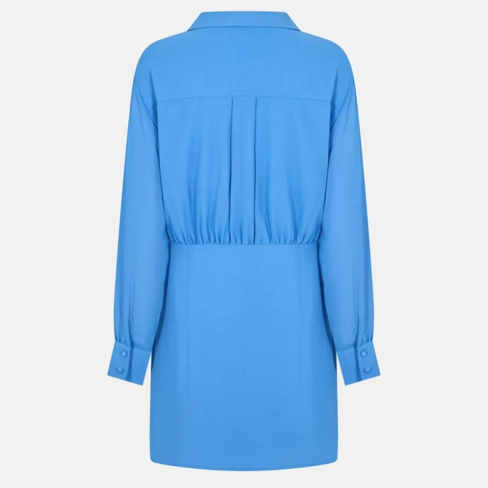 Draped Shirt Dress
