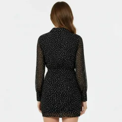 Draped Shirt Dress