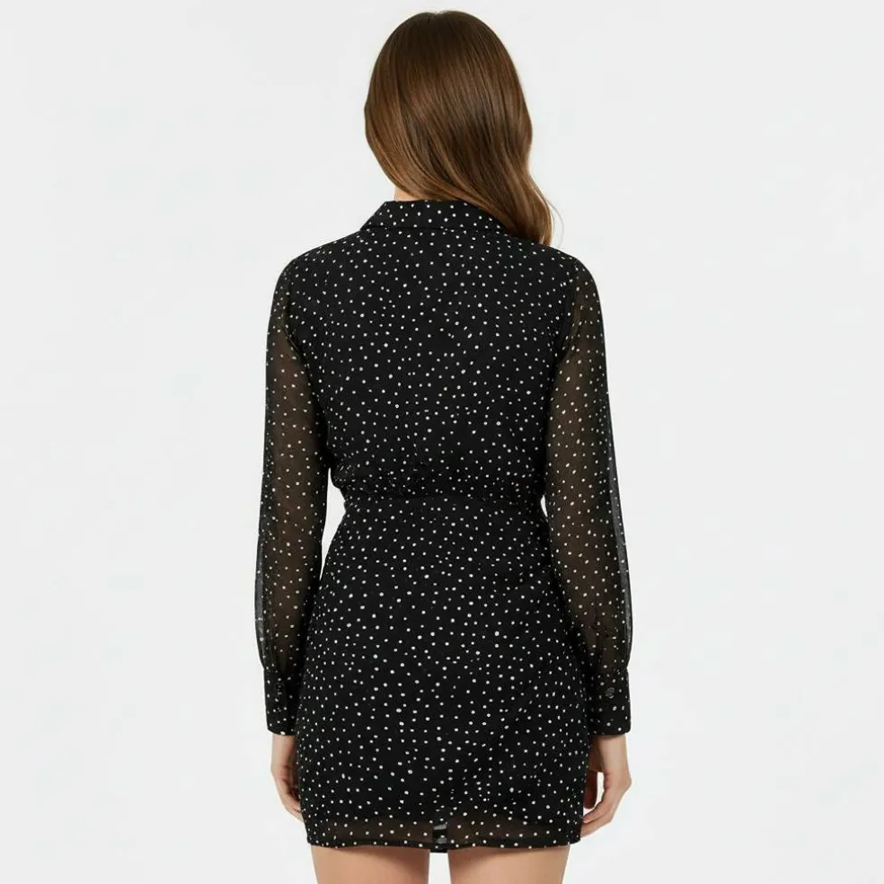 Draped Shirt Dress