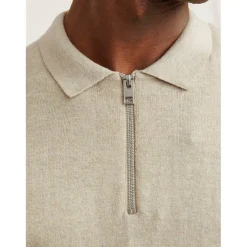 Emil Half Zip Knitted Polo Mens