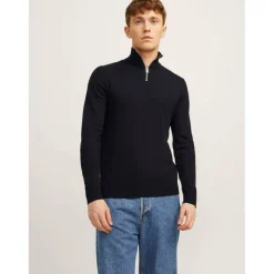 Emil Half Zip Knitted Top Mens