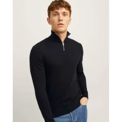 Emil Half Zip Knitted Top Mens