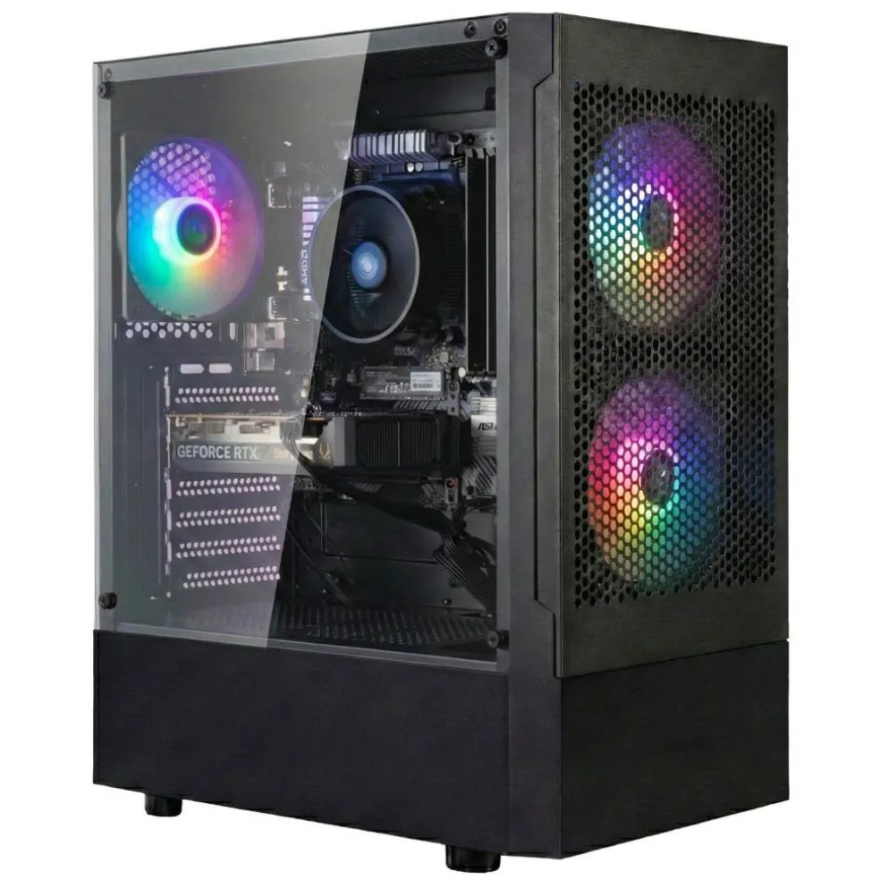 Entity Phoenix RTX 5050 Gaming PC - AMD Ryzen 5 5500 16GB 512GB SSD - Black