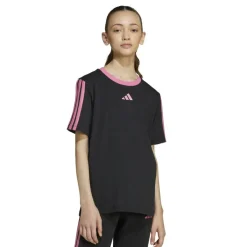 Essentials 3 Stripe T-Shirt Junior Girls