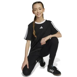 Essentials 3 Stripe T-Shirt Junior Girls