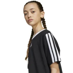 Essentials 3 Stripe T-Shirt Junior Girls