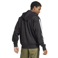 Essentials Fleece 3-Stripes Full-Zip Hoodie Mens