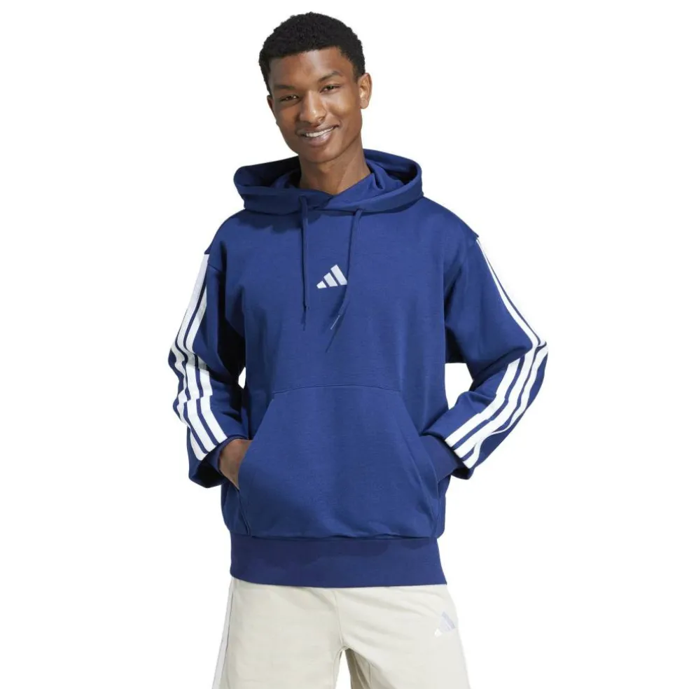 Essentials Fleece 3-Stripes Hoodie Mens