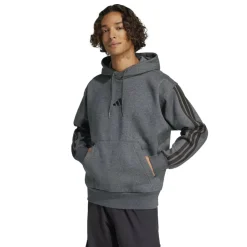 Essentials Fleece 3-Stripes Hoodie Mens