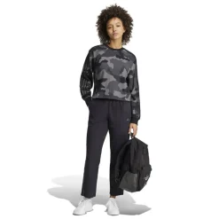 Essentials 3-Stripes Camo-Print Cropped Sweatshirt womens