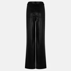 Faux Leather Straight Leg Trousers
