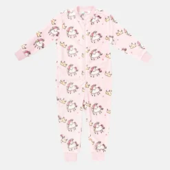 Fleece Onesie Infant Girls Unicorn Print