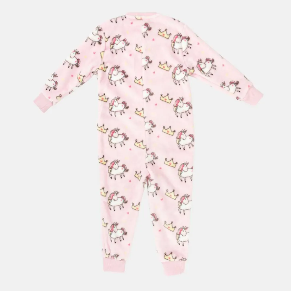 Fleece Onesie Infant Girls Unicorn Print