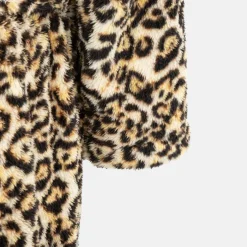 Fleece Robe Leopard Pattern Women