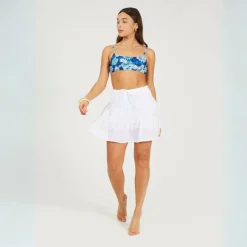 Floral Strappy Sqaure Neck Bikini Top