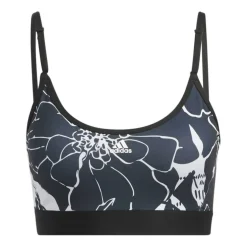 Flower Print Low Impact Sports Bra Womens