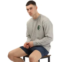 French Terry Relaxed Globe Long Sleeve T-Shirt