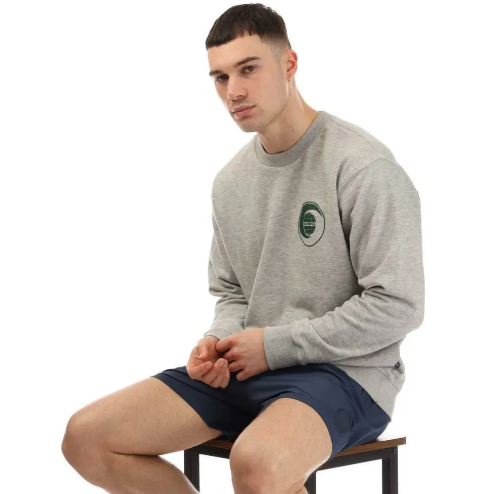French Terry Relaxed Globe Long Sleeve T-Shirt