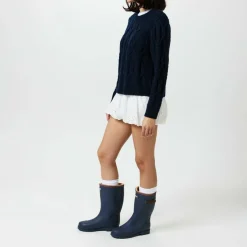 Fur Lined Welly Boot Womens
