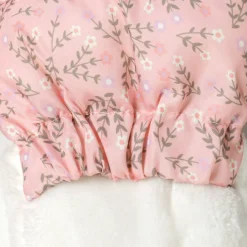 Girls baby snowsuit with hood double zip light pink