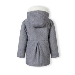 Girls padded jacket with wool blend navy