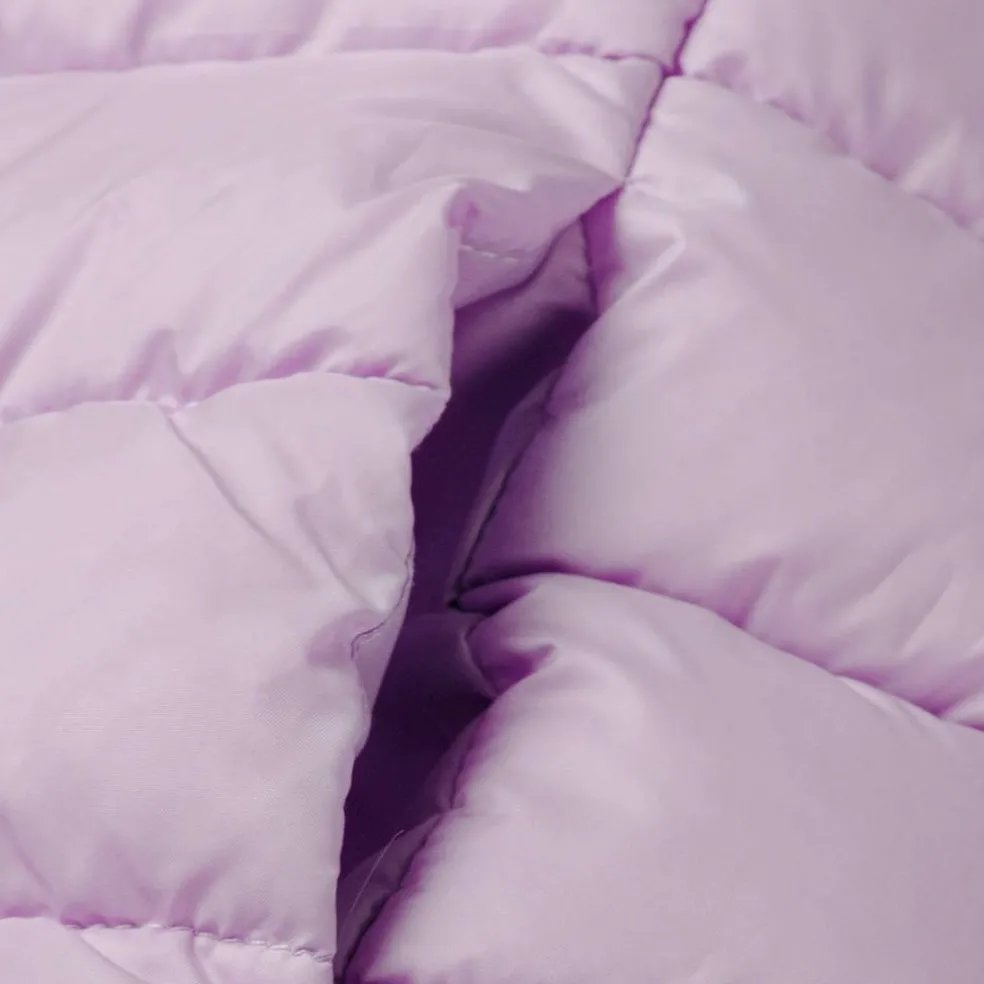 Girls quilted jacket detachable hood lilac