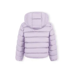 Girls quilted jacket detachable hood lilac