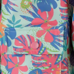 Girls rain jacket printed mint