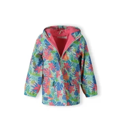 Girls rain jacket printed mint
