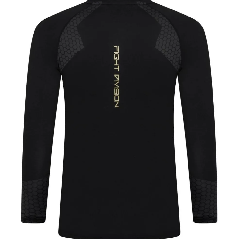 GK Fight Division Long Sleeve Rash Guard Top Mens