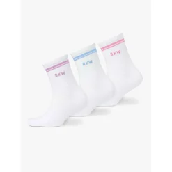 GKW Tipping Crew Sock (3PK) - Carnation Pink/Hyacinth/Blue Cotton