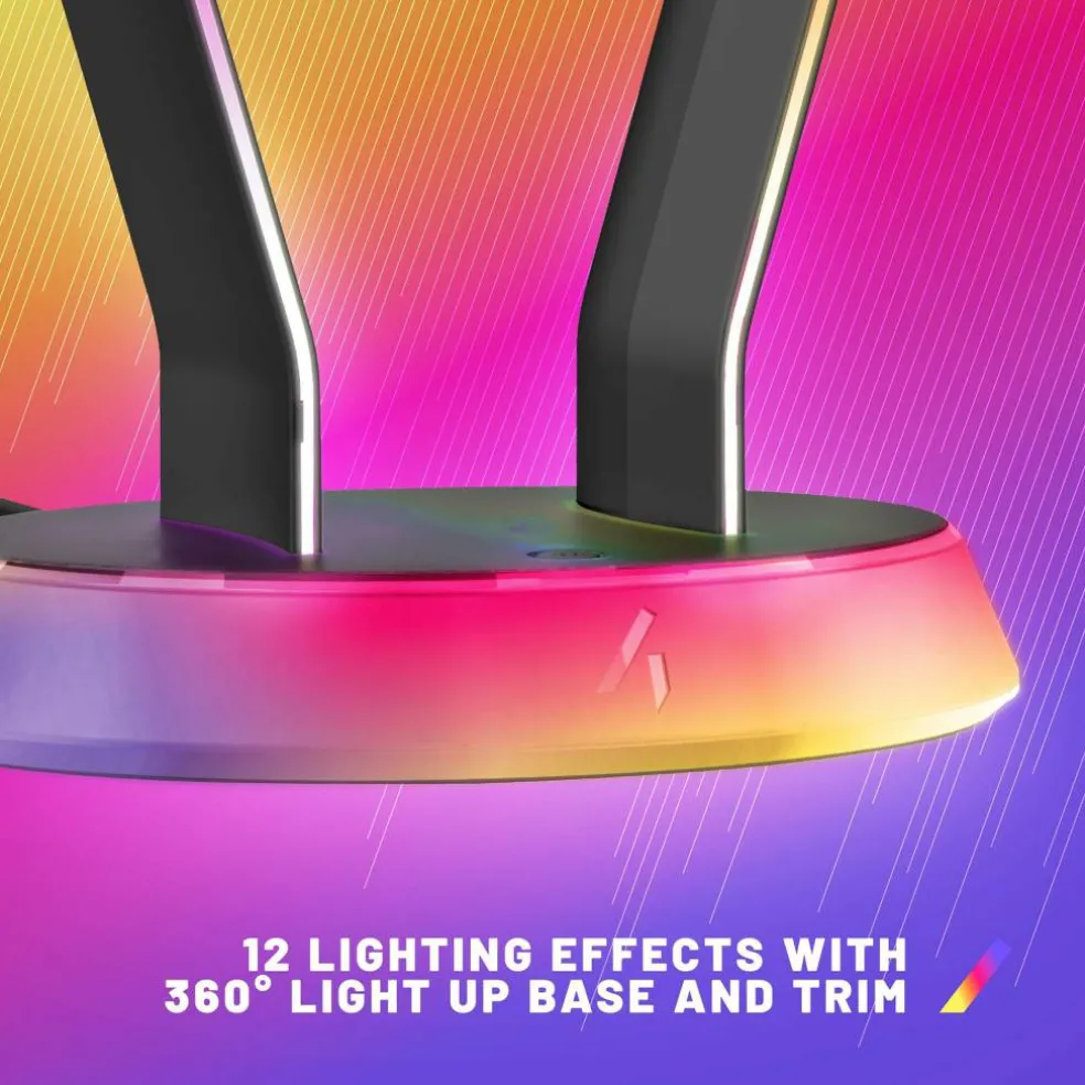 Glow Gaming Headset Stand - Black