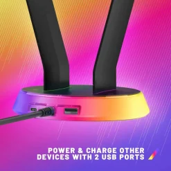 Glow Gaming Headset Stand - Black