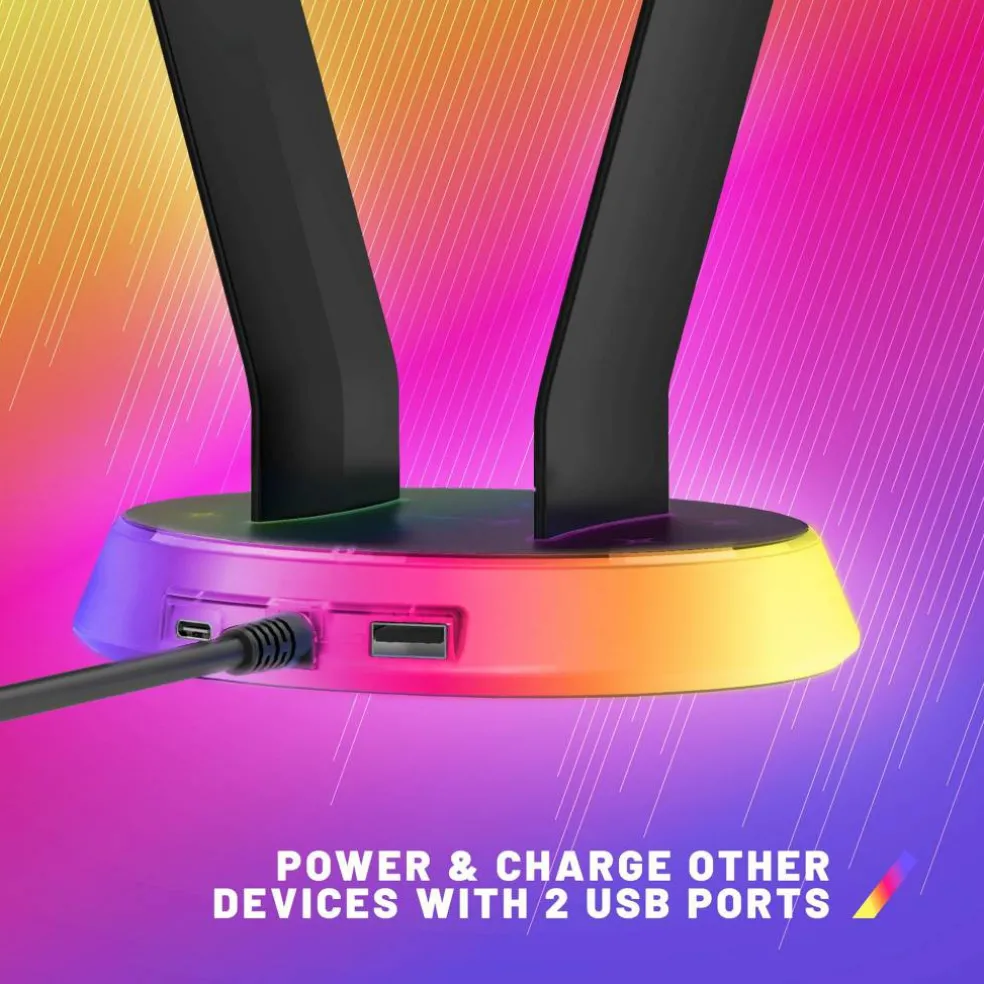 Glow Gaming Headset Stand - Black