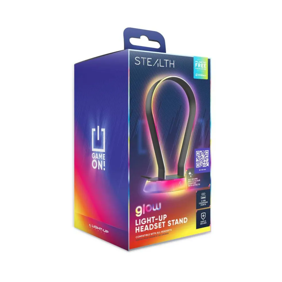 Glow Gaming Headset Stand - Black