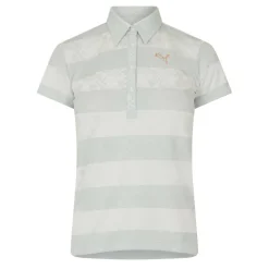 (9) Golf Ss Border Polo Womens