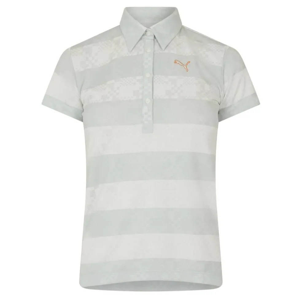 (9) Golf Ss Border Polo Womens