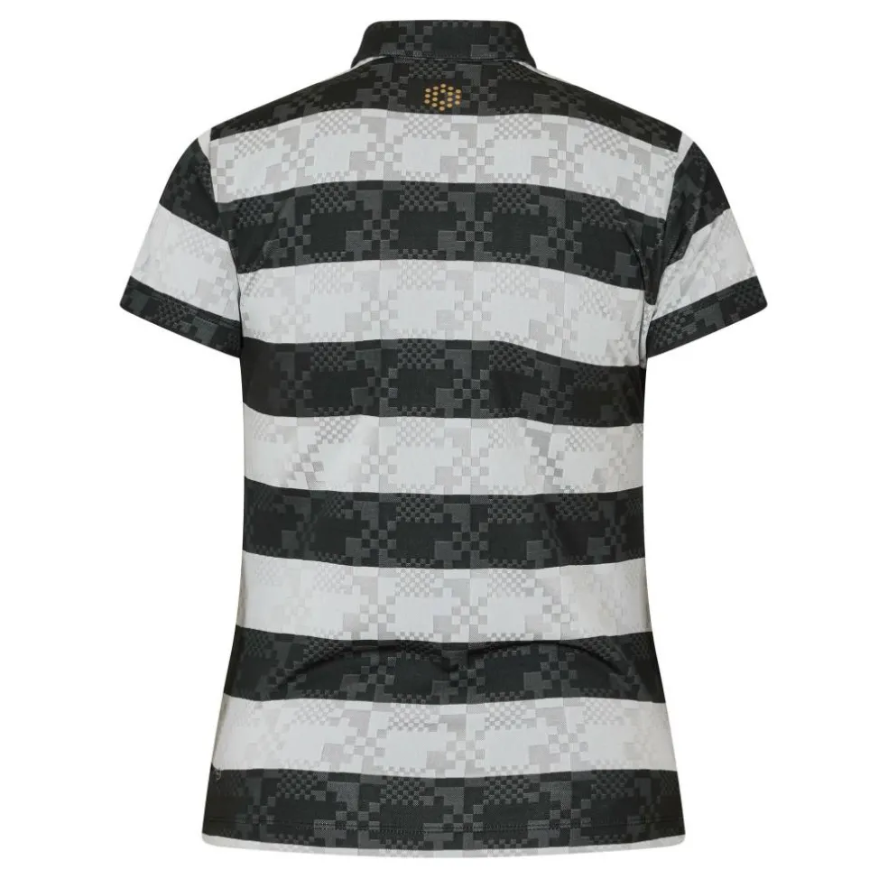 (9) Golf Ss Border Polo Womens