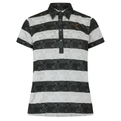 (9) Golf Ss Border Polo Womens