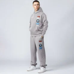 Grey Hybrid Badge Joggers