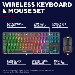 GXT 832 Thado Wireless TKL Keyboard & Mouse Combo