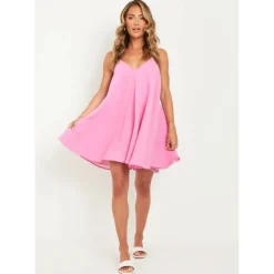 Halter Neck Trapeze Mini Dress