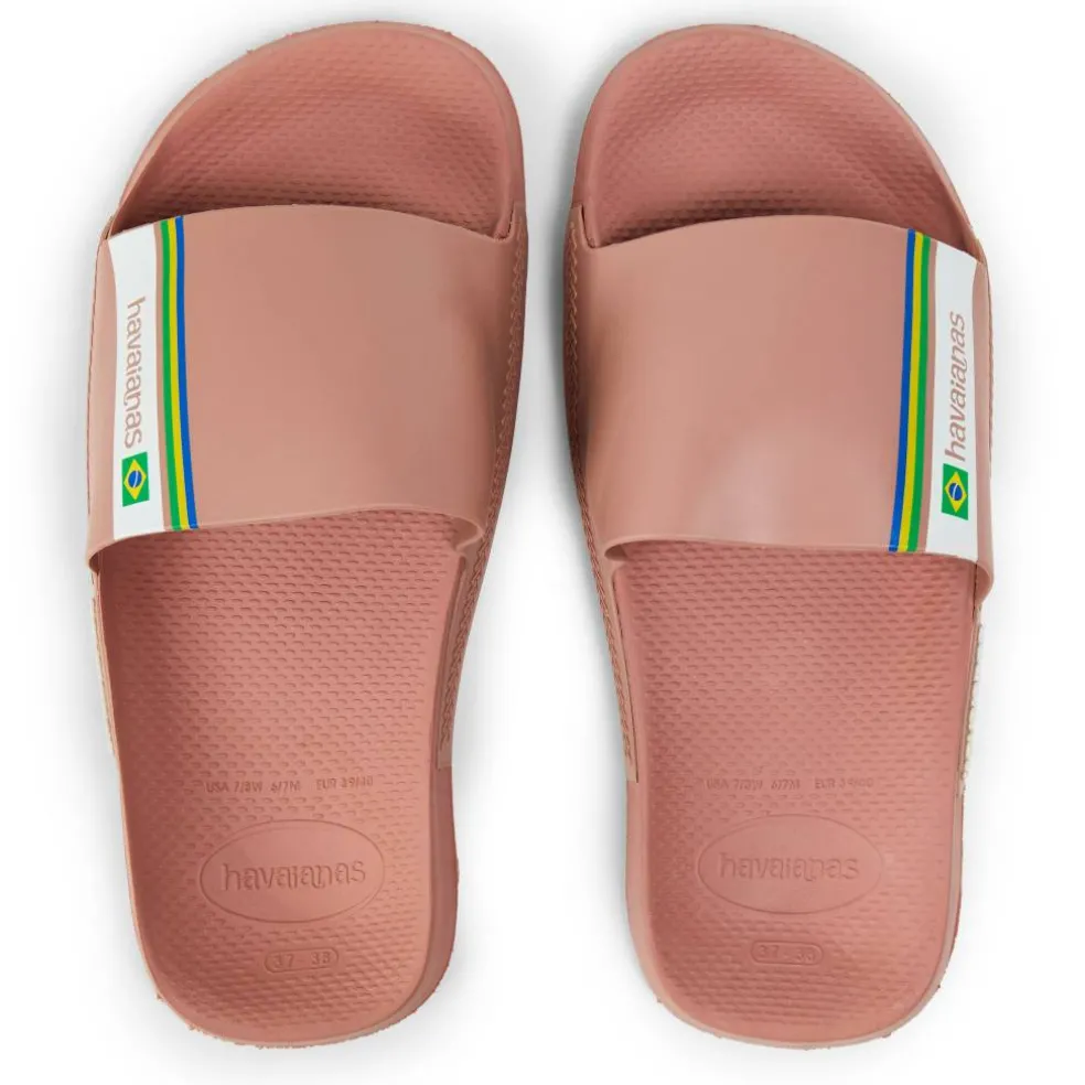 Hav. Slide Brasil Crocus Rose 37/38 Flip Flops Womens