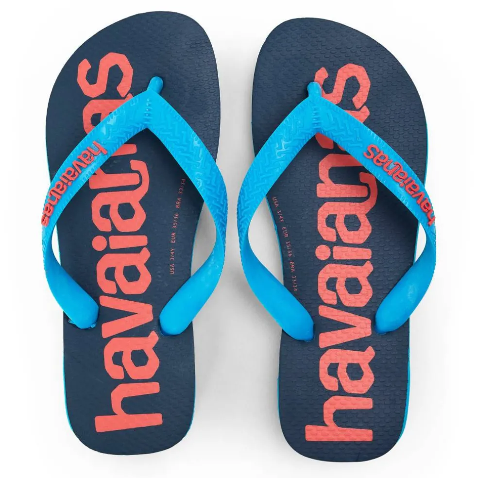 Hav. Top Logomania 2 Turquoise 33/3 Flip Flops Unisex Kids